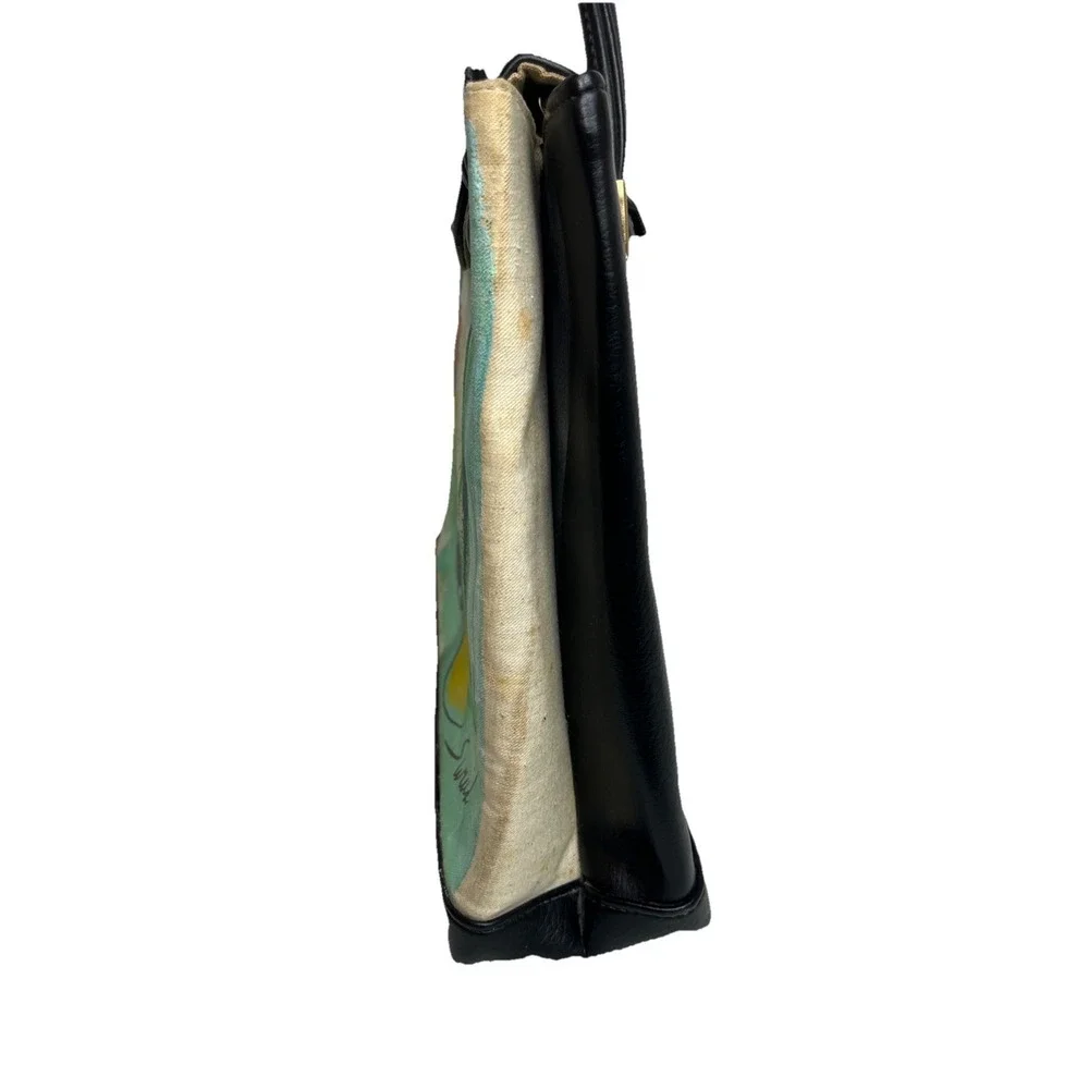 Vintage Jerry Terrence RARE Works of Art Collection Leather Handbag 1966 USA‎